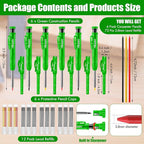 Hiboom 6 Pack Solid Carpenter Pencils Mechanical Construction Pencils - Image 2