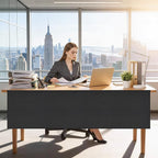 HolyMaji 60" Under Desk Privacy Panel Self-Adhesive Modesty Panel 600D Heavy - Image 6