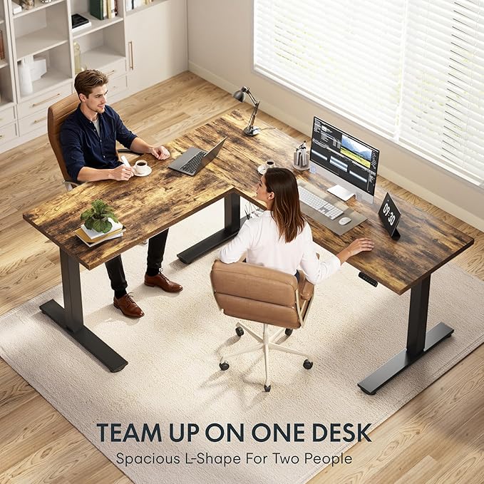 FLEXISPOT L Shaped Standing Desk, 71 x 63 Inch Electric Height Adjustable - Image 9