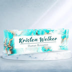 Personalized Name Plate for Desk Custom Acrylic Desk Name Plate Custom Employee by AZUFEMOS