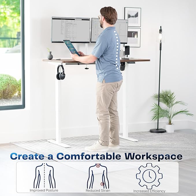 VIVO Electric 55 x 28 in Standing Desk, Memory Height Adjustment, 1B Series - Image 4