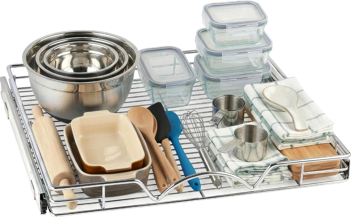HOLDN’ STORAGE Pull Out Cabinet Organizer, Heavy Duty Caddy w/Lifetime Limited