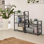 CAPHAUS 2 Tier Small Bookshelf, 24 Inch Width Free Standing Shelf, Bookcase - Image 2