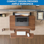 Mount-It! Height Adjustable Standing Desk Converter, Compact 30” Wide Tabletop - Image 8