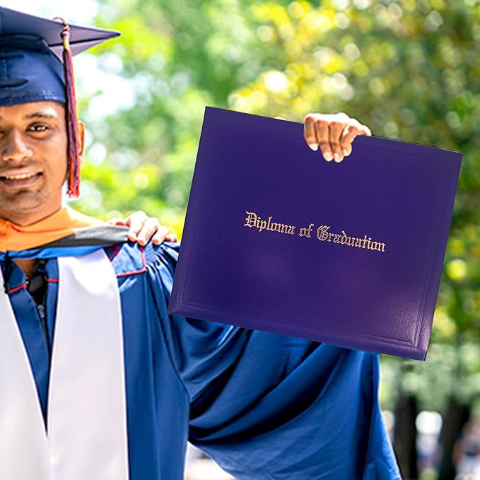 GraduationMall 11"x14" Imprinted Padded Diploma Cover Certificate Holder Purple - Image 7