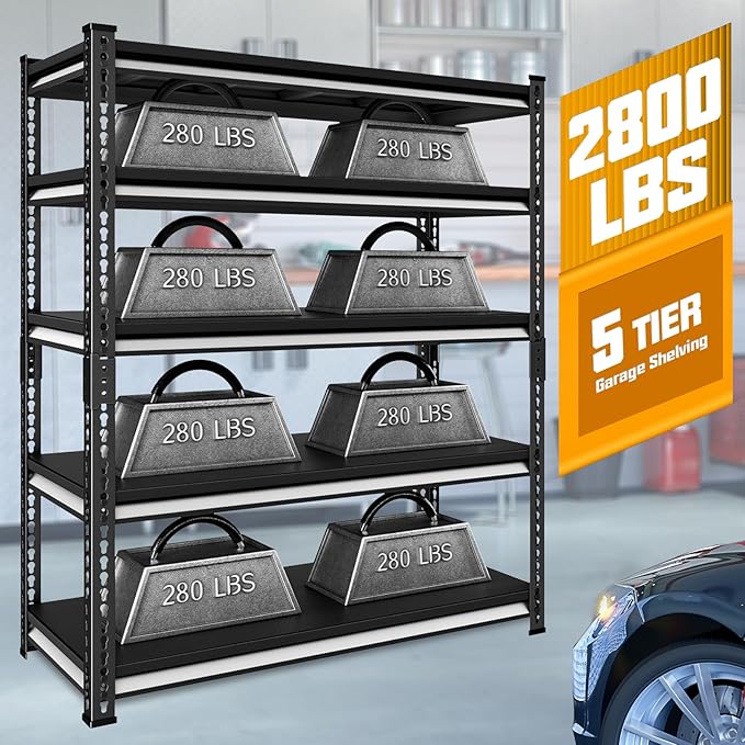 SDXYSTCE 48" W Garage Storage Shelves Heavy Duty, 2800LBS Loads Adjustable - Image 4
