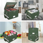 ENGPOW File Box with Lock, Fireproof Document Box with Zipper Lid, Collapsible - Image 2