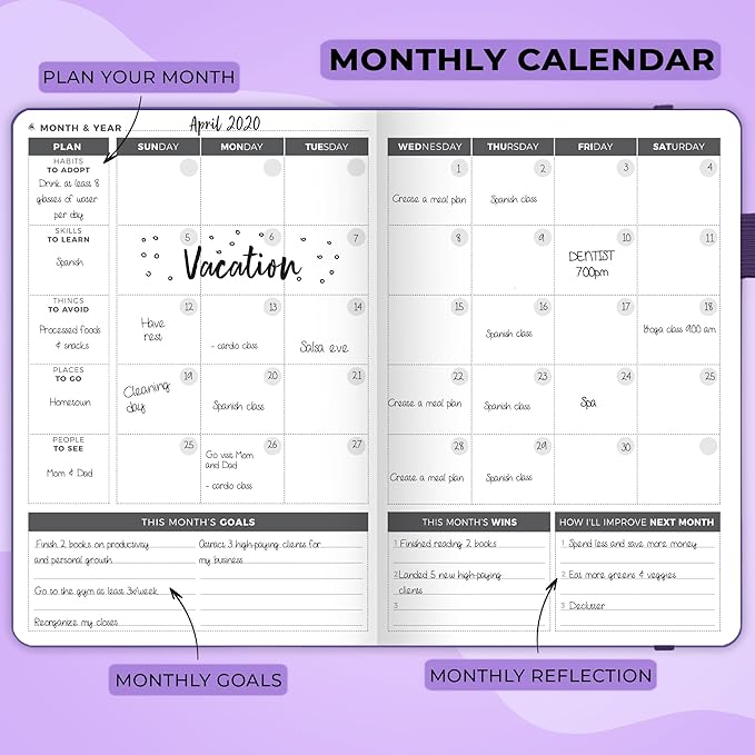 Clever Fox Planner – Undated Weekly & Monthly Planner - Image 4