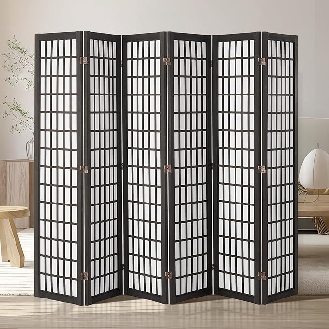 VEVOR Room Divider, 6 Panel Japanese Room Divider, Folding Privacy Screen Indoor by VEVOR
