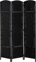 HOMCOM Room Divider, 3 Panel Folding Privacy Screen, 6FT Tall Portable Wicker by HOMCOM