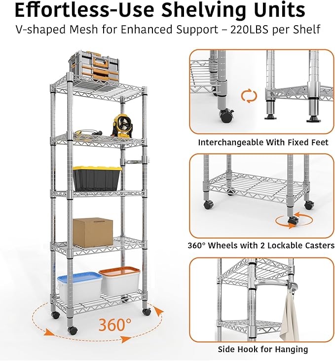 Metal Storage Shelves 5 Tier - Image 5