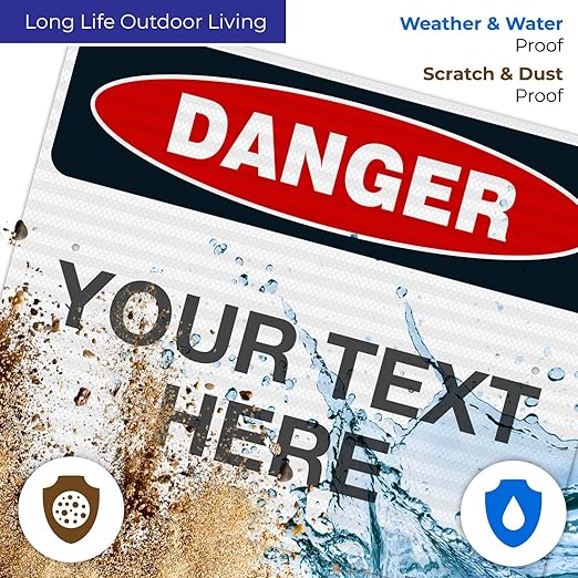 Custom Danger Sign, OSHA Sign, 24x30 Inches, 3M EGP Reflective .080 Aluminum - Image 5