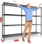 REIBII 61.7''W Storage Shelves Load 1220LBS Wire Shelving Unit 4 Tier Metal - Image 3
