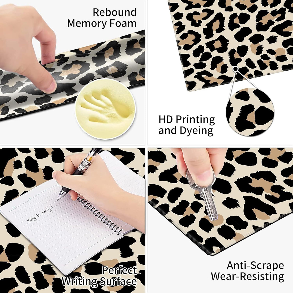 Pretty Mouse Pad and Wrist Rest Set, Extended Desk Mat (31.5" x 11.8&quo...