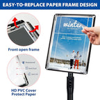VAIIGO 2Pack 8.5x11 Inch Adjustable Pedestal Poster Sign Stand, Heavy Duty - Image 5