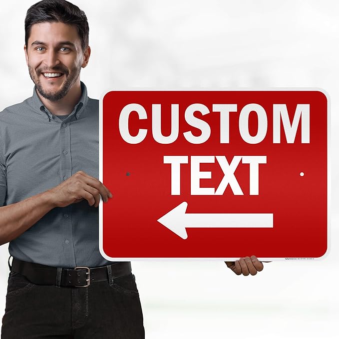 Custom Arrow, Custom Directional Sign, Left Arrow, 18x24 Inches, 3M EGP - Image 2