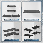 jusgym 4 pack garage shelving wall mounted, 2x3ft on a desk or shelf
