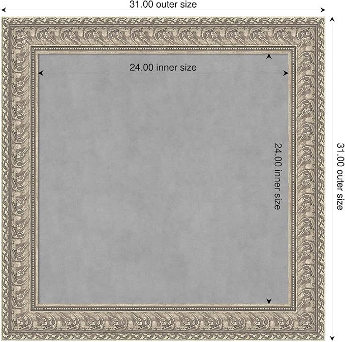 Amanti Art Silver Framed Magnetic Board 31x31 Medium Vision Board - Image 2