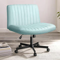 PUKAMI Criss Cross Chair with Wheels, Fabric Padded Armless Cross Legged Office by PUKAMI