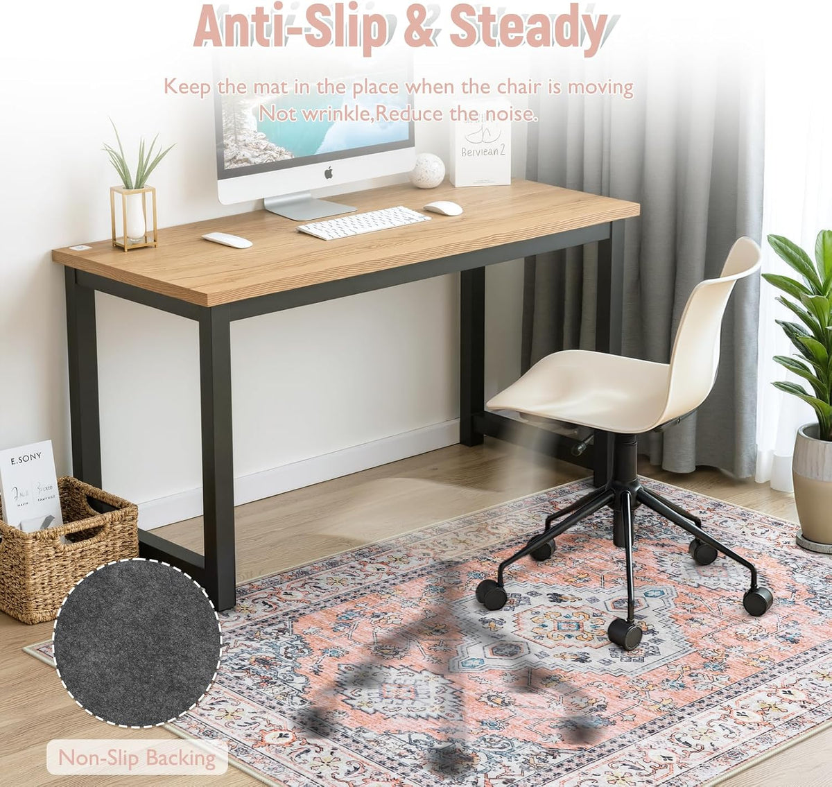 Anidaroel 36"x48" Chair Mat for Hardwood Floor/Tile Floor, Desk Cha...
