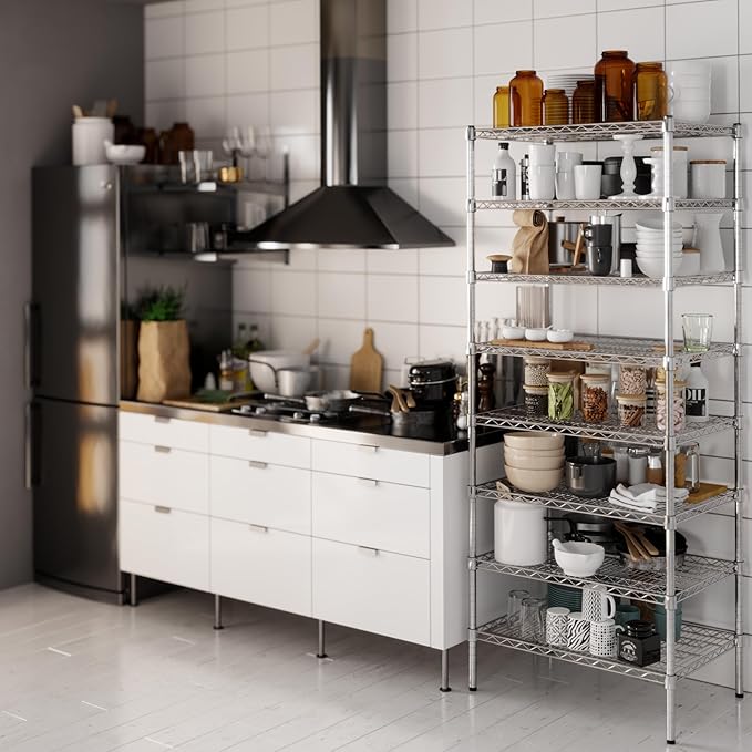 Regal Altair 21" Deep x 30" Wide x 74" Height Wire Shelving Kit | 8-Tier | NSF - Image 2