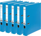 Falken Coloured Polypropylene Plastic Binder, Pack of 3 or 5 5er Pack Schmal Aqua