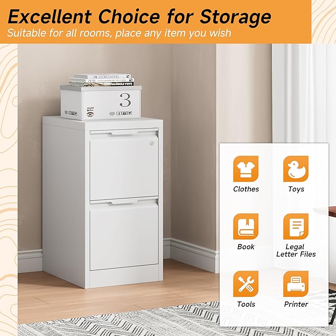 Bestoo 2-Drawer File Cabinet - Image 4