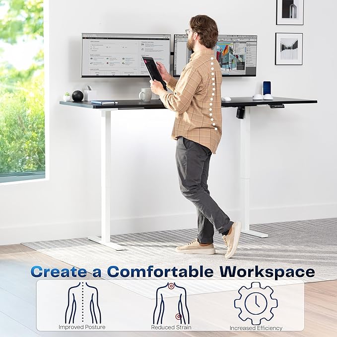 VIVO Large Electric 83 x 30 in Standing Desk, Memory Height Adjustment - Image 4