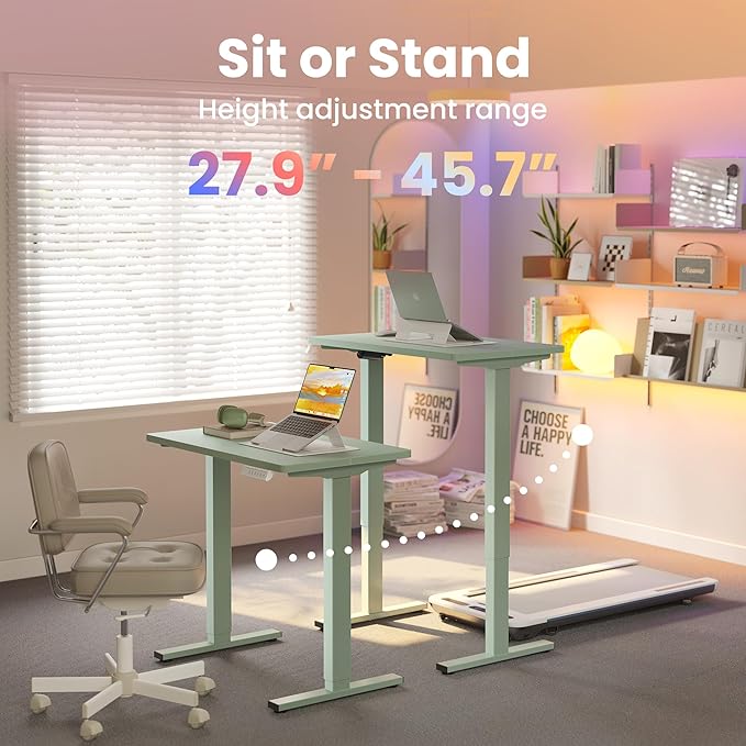 HUANUO 32" Small Electric Standing Desk Adjustable Height, 4 Memory Height - Image 4