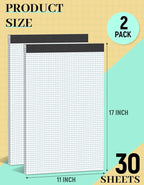 2 Pack Graph Paper Pad 11x17 for Blueprint Drawings, Engineering Drawing - Image 2