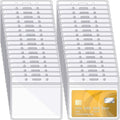 Zonon 150 Pcs Horizontal Clear ID Badge Holders Plastic Card Name Tag Holders by Zonon