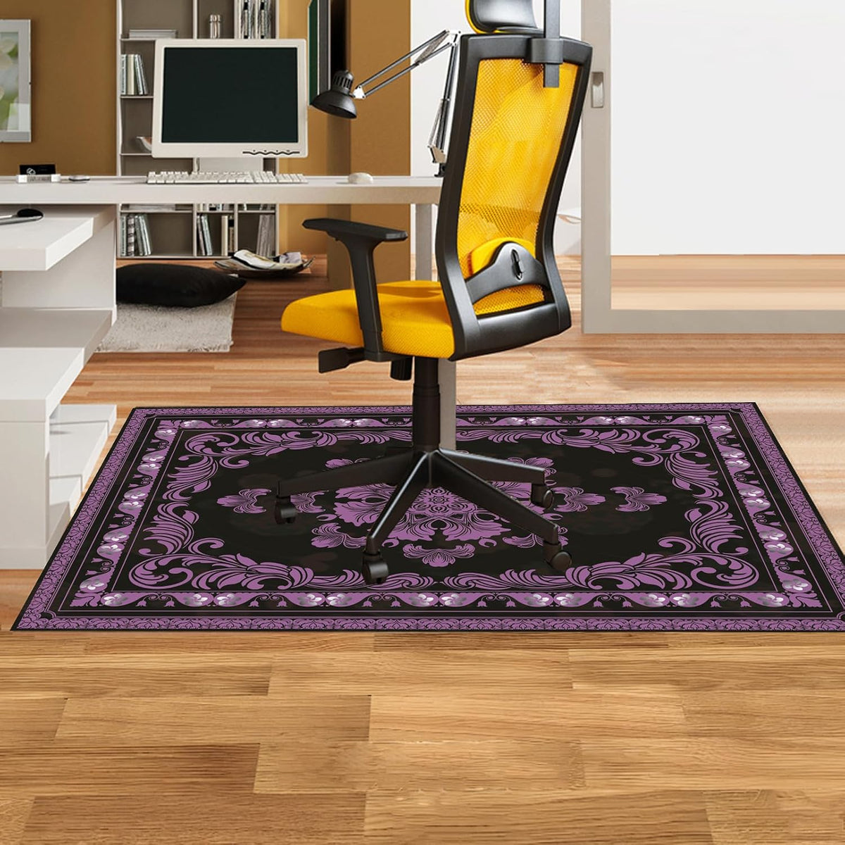Office Chair Mat for Hardwood Floor Desk Chair Mat (Purple, 36“x48”)