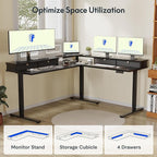 FLEXISPOT 71" Large L Shaped Standing Desk Electric Corner Table - Image 6
