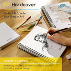 MEEDEN 9"x12" Sketchbook Paper Pad: 122lb/180gsm Spiral Bound Art Sketch Book - Image 3