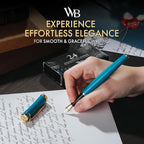 Wordsworth & Black Fountain Pen Set, 18K Gilded Medium Nib, Includes 24 Pack - Image 2