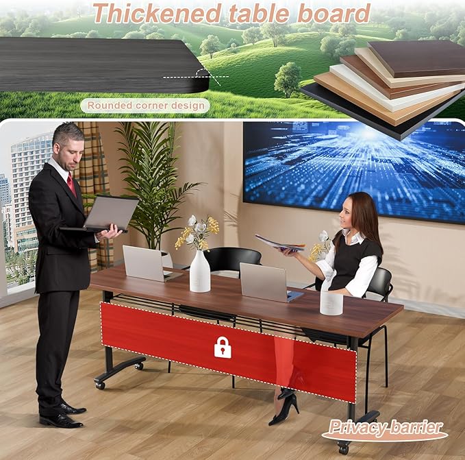 Conference Table Flip Top Mobile Conference Room Tables, Folding Conference - Image 7
