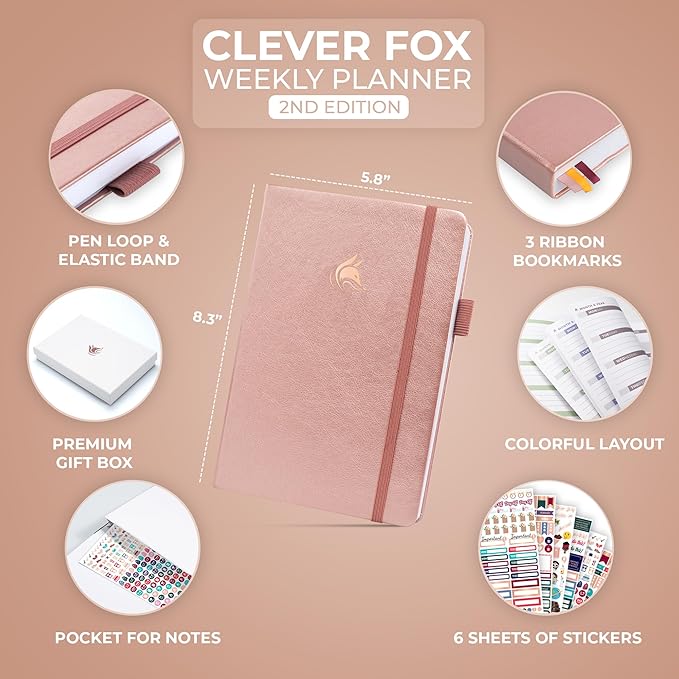 Clever Fox Planner 2nd Edition – Colorful Weekly & Monthly Goal Planner - Image 2