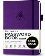 Clever Fox Password Book with alphabetical tabs. Internet Address Organizer by CleverFox