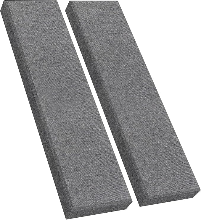 2 Pack 2" Thick Acoustic Panels, 47.24" X 11.81" Fiberglass Wall Panel by UMIACOUSTIC