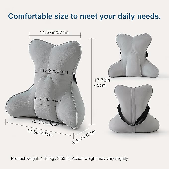 Ailuteie Lumbar Support Pillow – Multi-Functional Ergonomic Back Cushion - Image 2