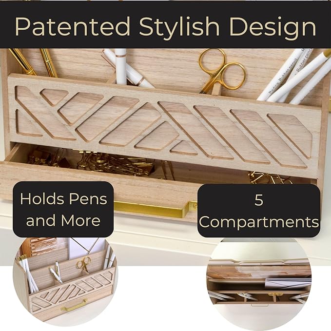 BLU MONACO | Wooden Mail Organizer - Image 5