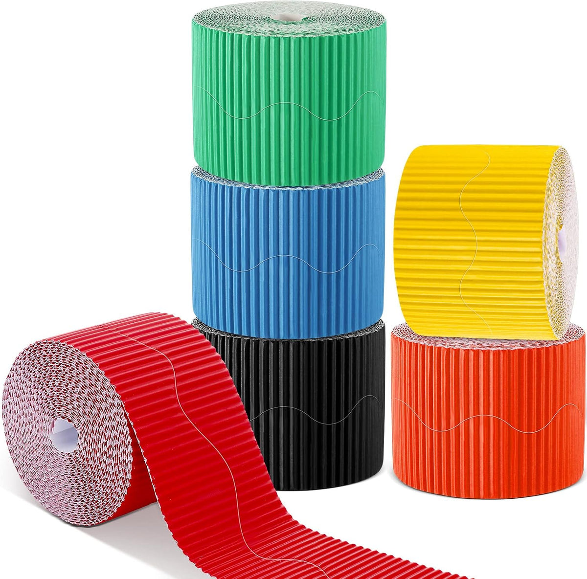 Harloon 6 Pcs 300ft Bulletin Board Borders Bulk Classroom Scalloped Borders P...
