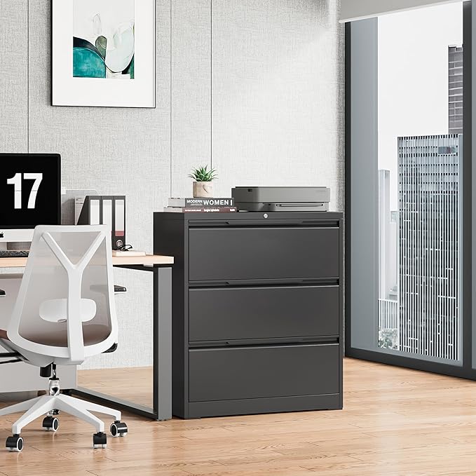 Bestoo 3-Drawer Lateral File Cabinet - Image 2