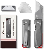 FLISSA Advanced Titanium Utility Knife, CNC Unibody, Lightweight All Metal by FLISSA