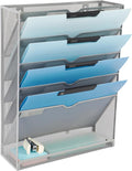 EASEPRES 6 Tier Mesh Hanging Wall File Organizer, Desk Vertical Mail Paper by EASEPRES
