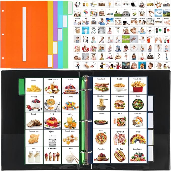 Communication Book Bulk 162 Laminate Icon Picture Cards by Resurhang
