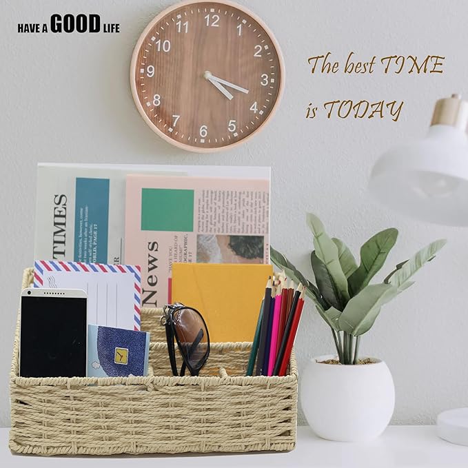 Boershun Rattan Mail Organizer - Image 6