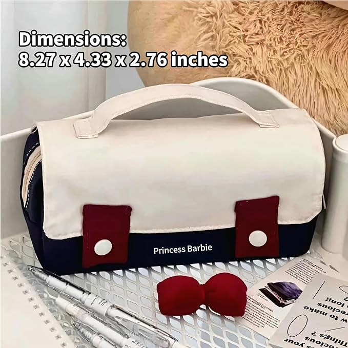 Fiaoudm Cute Bow Pencil Case – Durable Single Compartment Stationery Organizer - Image 6