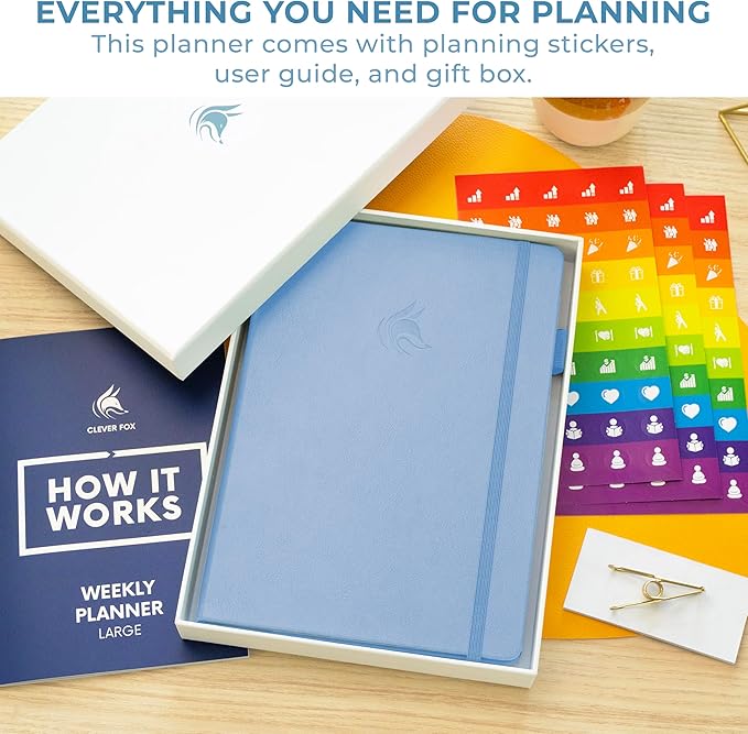Clever Fox Planner Large – Undated Weekly & Monthly Planner - Image 3
