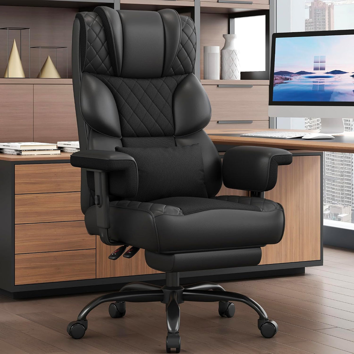 Vonesse Office Chair, Desk Chair with Soft Adjustable Armrests, Ergonomic Hig...